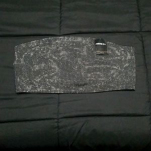 Forever 21 + Crop Top, 2 XL, Black/Silver